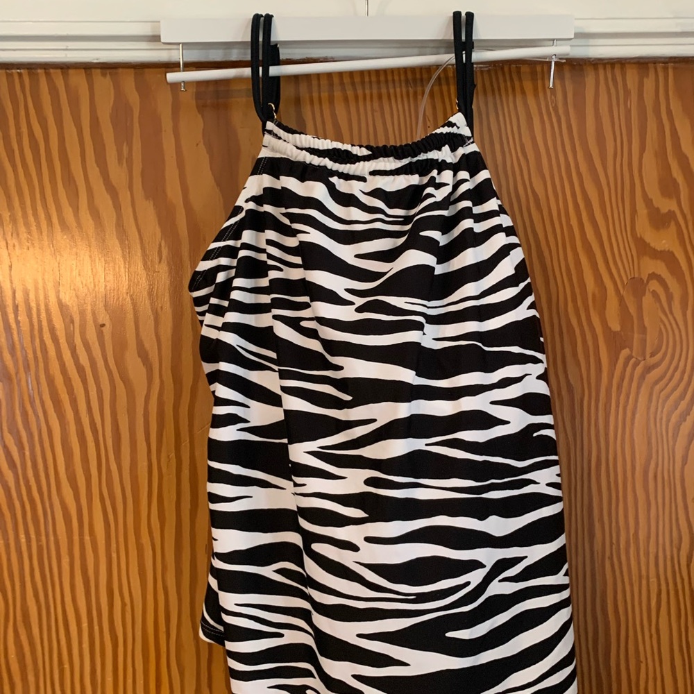 Zebra Print Women's Swim top